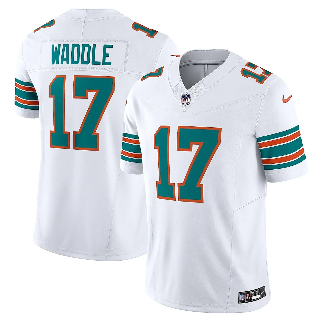 Zennovawear Men's Miami Dolphins Jaylen Waddle White Vapor F.U.S.E. Limited Jersey