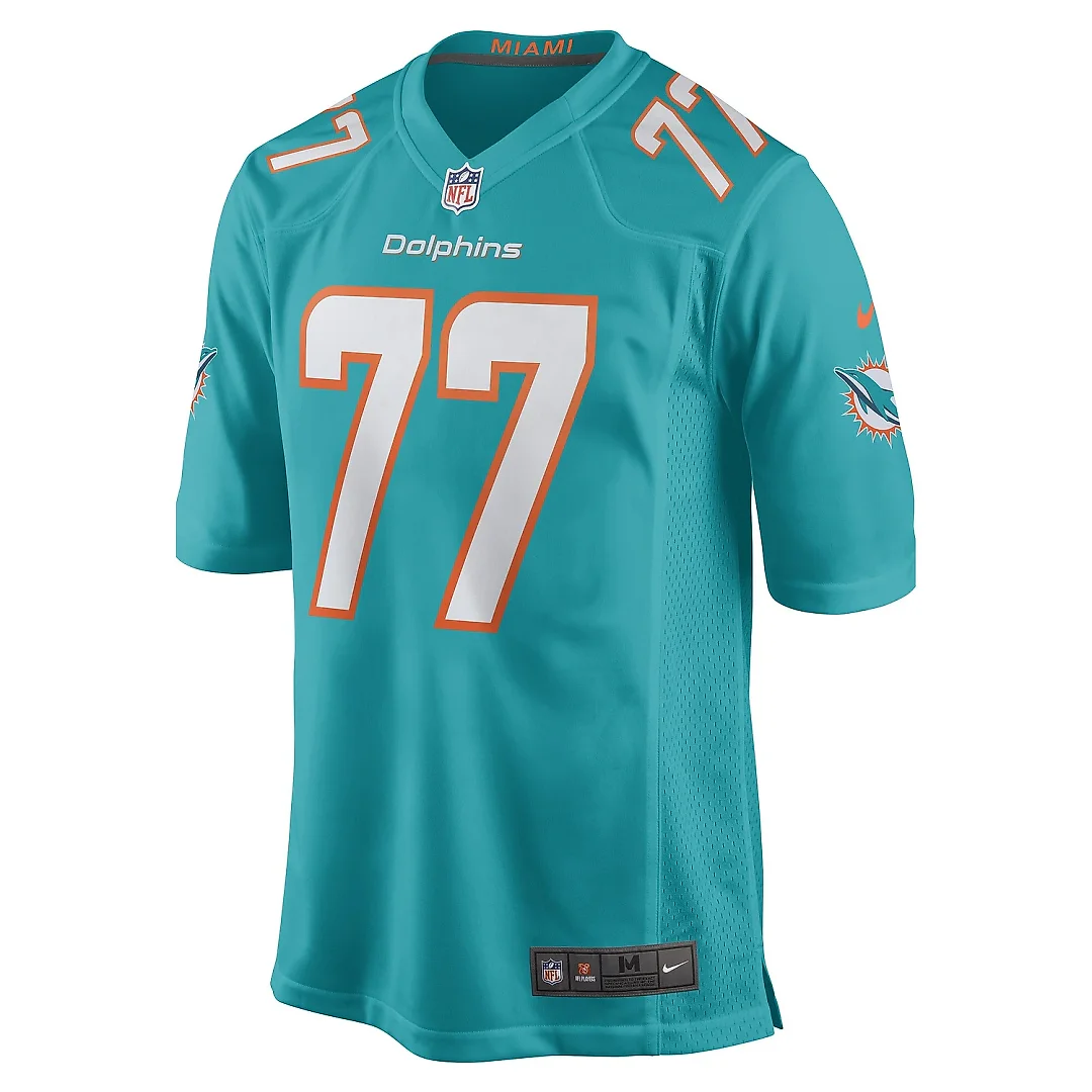 Zennovawear Men's Miami Dolphins John Jenkins Aqua Game Player Jersey