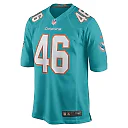Zennovawear Men's Miami Dolphins John Lovett Aqua Game Player Jersey