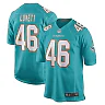 Zennovawear Men's Miami Dolphins John Lovett Aqua Game Player Jersey