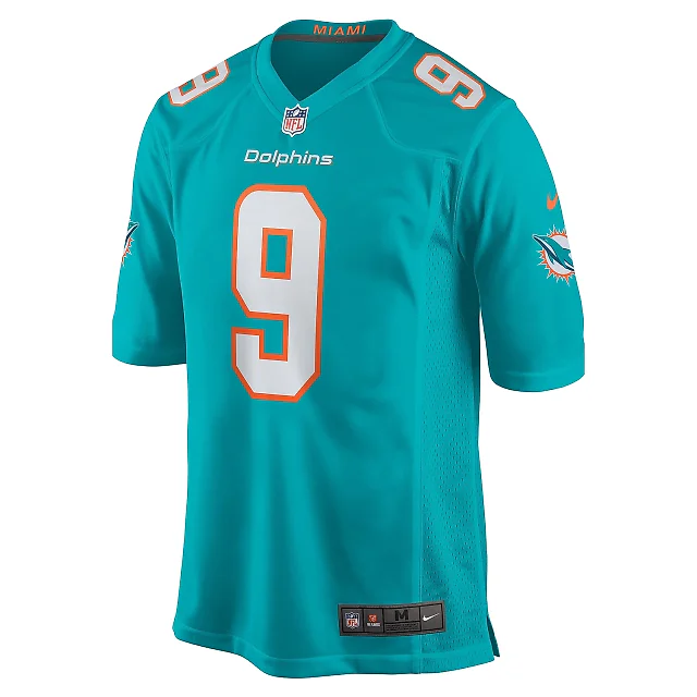 Zennovawear Men's Miami Dolphins Jonnu Smith Aqua Game Jersey