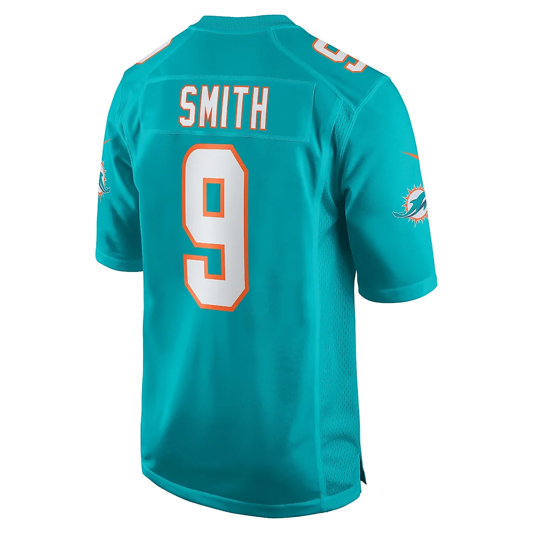 Zennovawear Men's Miami Dolphins Jonnu Smith Aqua Game Jersey