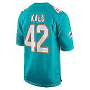 Zennovawear Men's Miami Dolphins Joshua Kalu Aqua Team Game Jersey