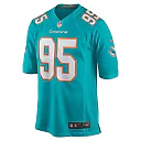 Zennovawear Men's Miami Dolphins Josiah Bronson Aqua Home Game Player Jersey