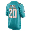 Zennovawear Men's Miami Dolphins Justin Bethel Aqua Game Player Jersey