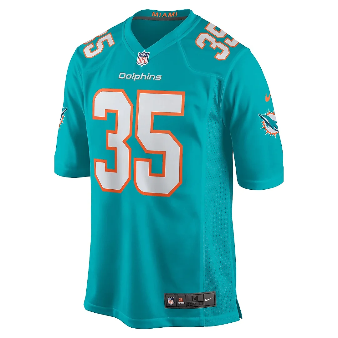 Zennovawear Men's Miami Dolphins Ka'Dar Hollman Aqua Home Game Player Jersey