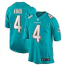 Zennovawear Men's Miami Dolphins Kader Kohou Aqua Game Player Jersey