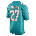 Zennovawear Men's Miami Dolphins Keion Crossen Aqua Game Player Jersey