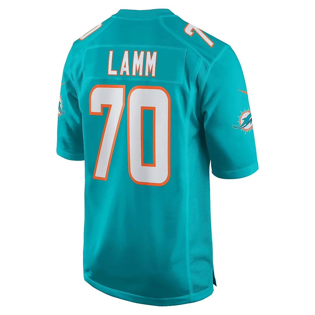 Zennovawear Men's Miami Dolphins Kendall Lamm Aqua Home Game Player Jersey