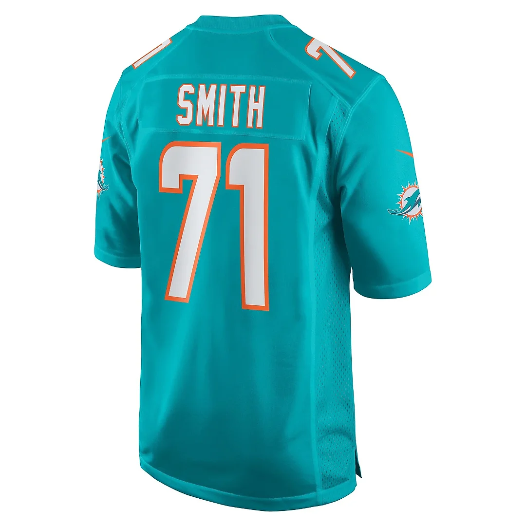 Zennovawear Men's Miami Dolphins Kion Smith Aqua Game Jersey