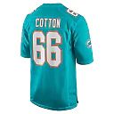 Zennovawear Men's Miami Dolphins Lester Cotton Sr. Aqua Home Game Player Jersey