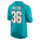 Zennovawear Men's Miami Dolphins Mark Milton Aqua Game Jersey