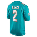 Zennovawear Men's Miami Dolphins Matt Haack Aqua Game Jersey