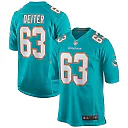 Zennovawear Men's Miami Dolphins Michael Deiter Aqua Game Jersey