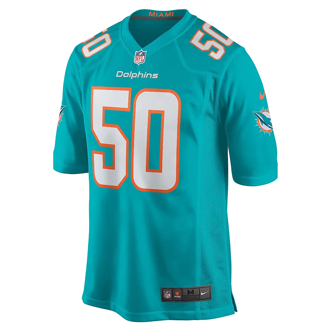 Zennovawear Men's Miami Dolphins Mohamed Kamara Aqua Game Jersey