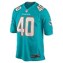 Zennovawear Men's Miami Dolphins Nik Needham Aqua Game Jersey