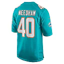 Zennovawear Men's Miami Dolphins Nik Needham Aqua Game Jersey