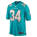 Zennovawear Men's Miami Dolphins Parry Nickerson Aqua Team Game Jersey