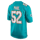 Zennovawear Men's Miami Dolphins Patrick Paul Aqua Game Jersey