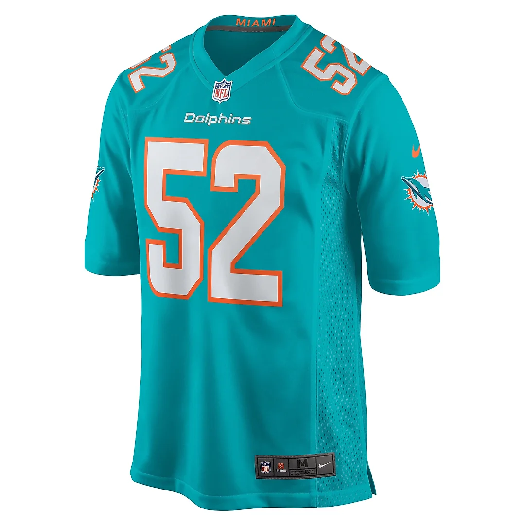 Zennovawear Men's Miami Dolphins Patrick Paul Aqua Game Jersey