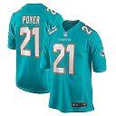 Zennovawear Men's Miami Dolphins Poyer Aqua Game Jersey
