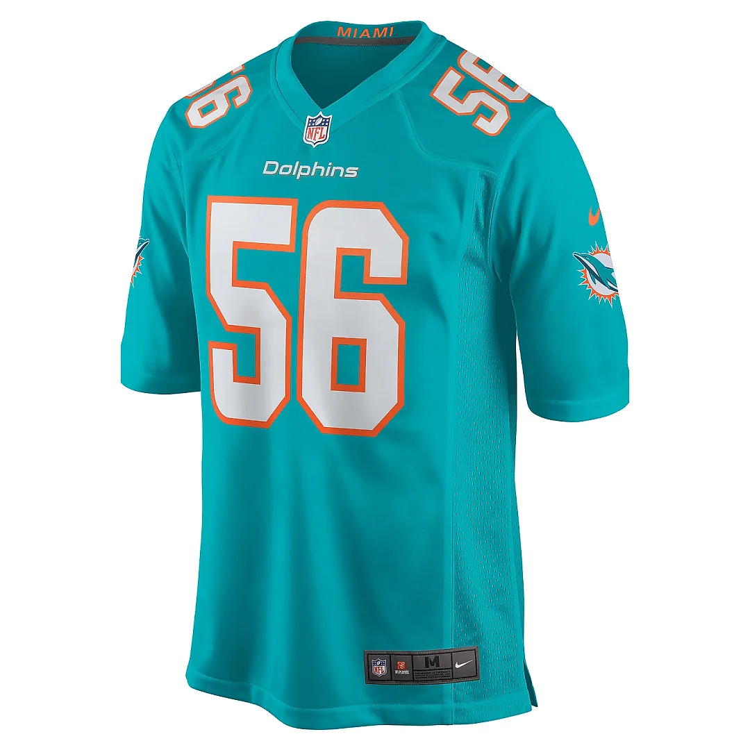 Zennovawear Men's Miami Dolphins Quinton Bell Aqua Game Jersey