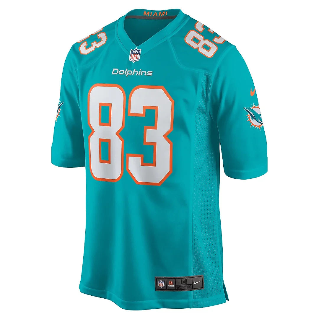 Zennovawear Men's Miami Dolphins Raleigh Webb Aqua Team Game Jersey