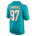 Zennovawear Men's Miami Dolphins Rashard Lawrence Aqua Team Game Jersey