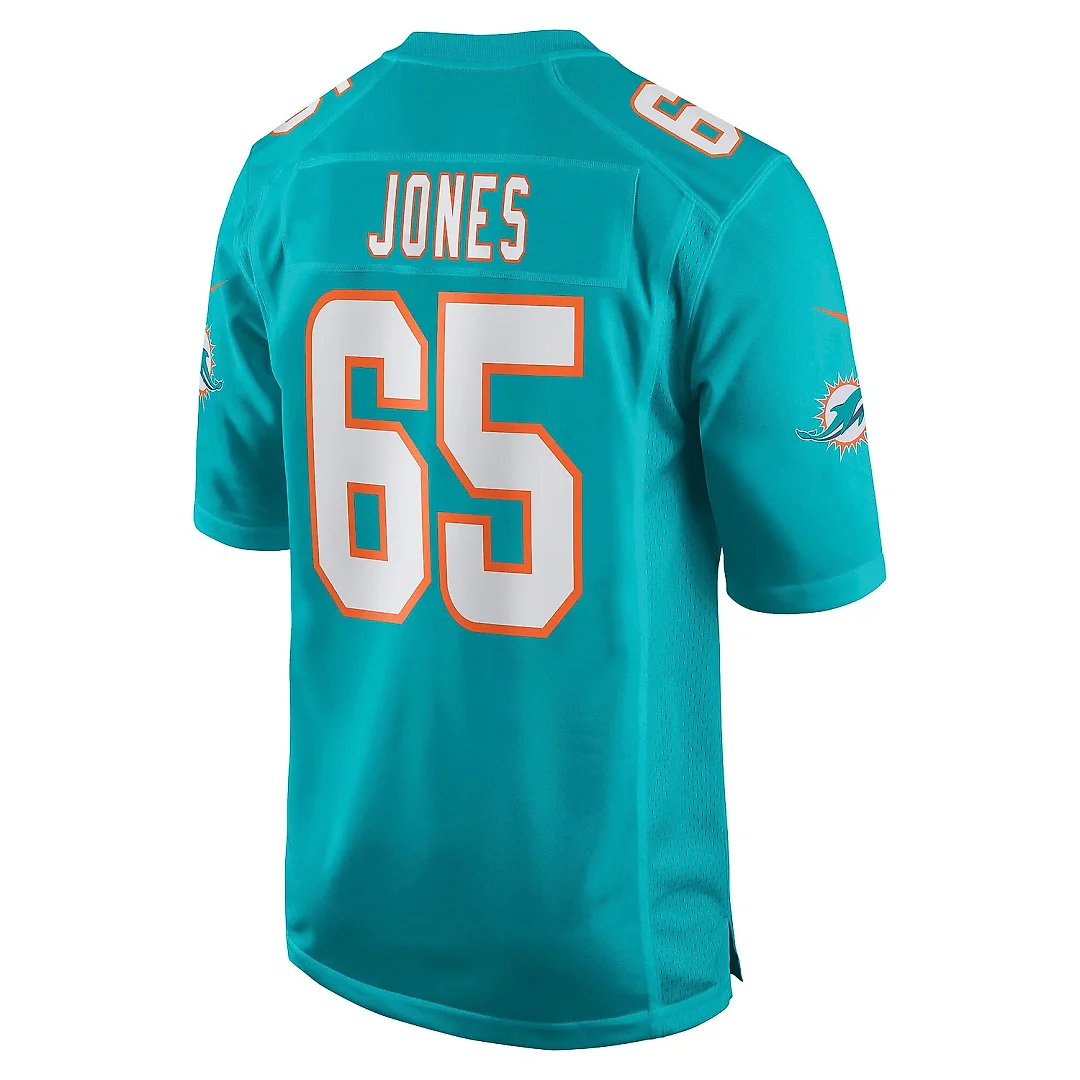 Zennovawear Men's Miami Dolphins Robert Jones Aqua Game Jersey