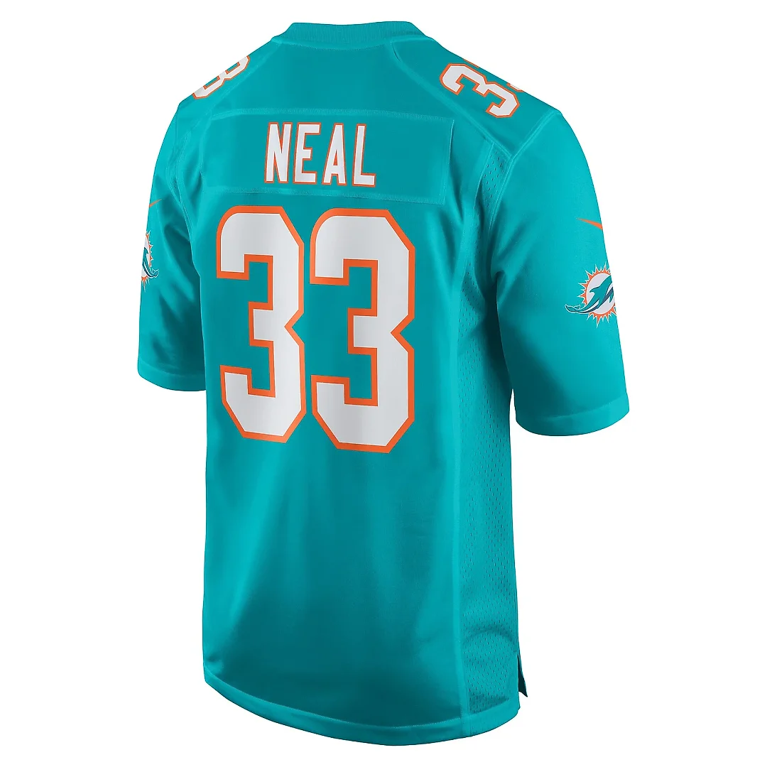 Zennovawear Men's Miami Dolphins Siran Neal Aqua Game Jersey