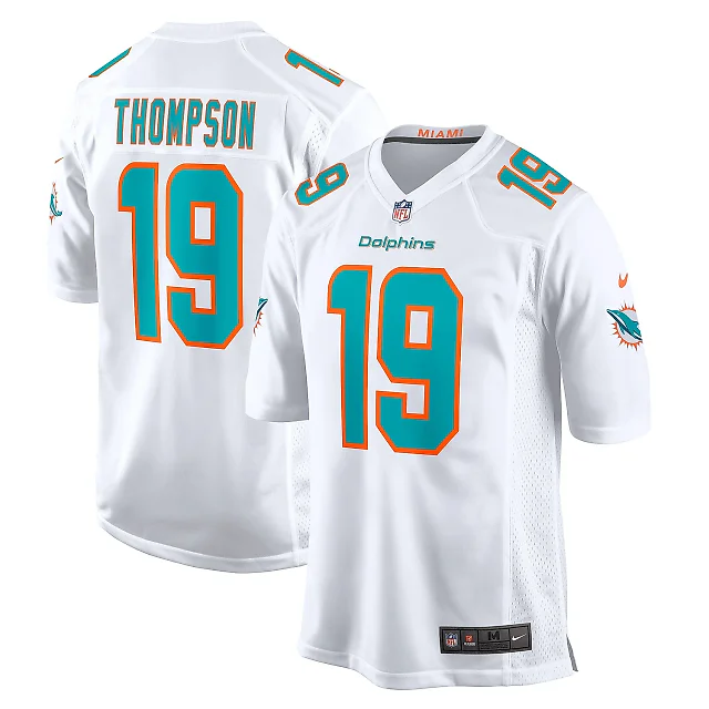 Zennovawear Men's Miami Dolphins Skylar Thompson White Game Player Jersey