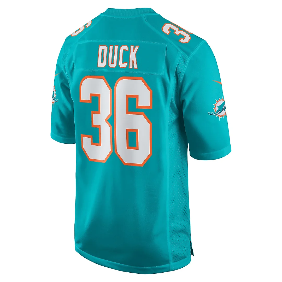 Zennovawear Men's Miami Dolphins Storm Duck Aqua Game Jersey