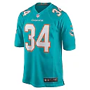 Zennovawear Men's Miami Dolphins Tino Ellis Aqua Home Game Player Jersey