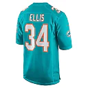 Zennovawear Men's Miami Dolphins Tino Ellis Aqua Home Game Player Jersey
