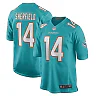 Zennovawear Men's Miami Dolphins Trent Sherfield Aqua Game Player Jersey