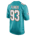 Zennovawear Men's Miami Dolphins Trey Flowers Aqua Game Player Jersey