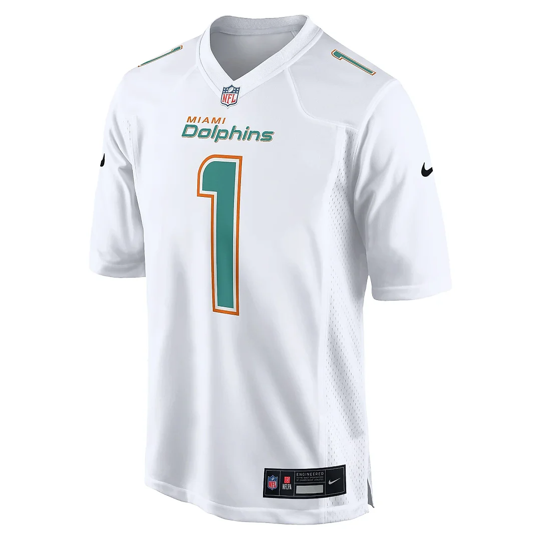 Zennovawear Men's Miami Dolphins Tua Tagovailoa White Fashion Game Jersey