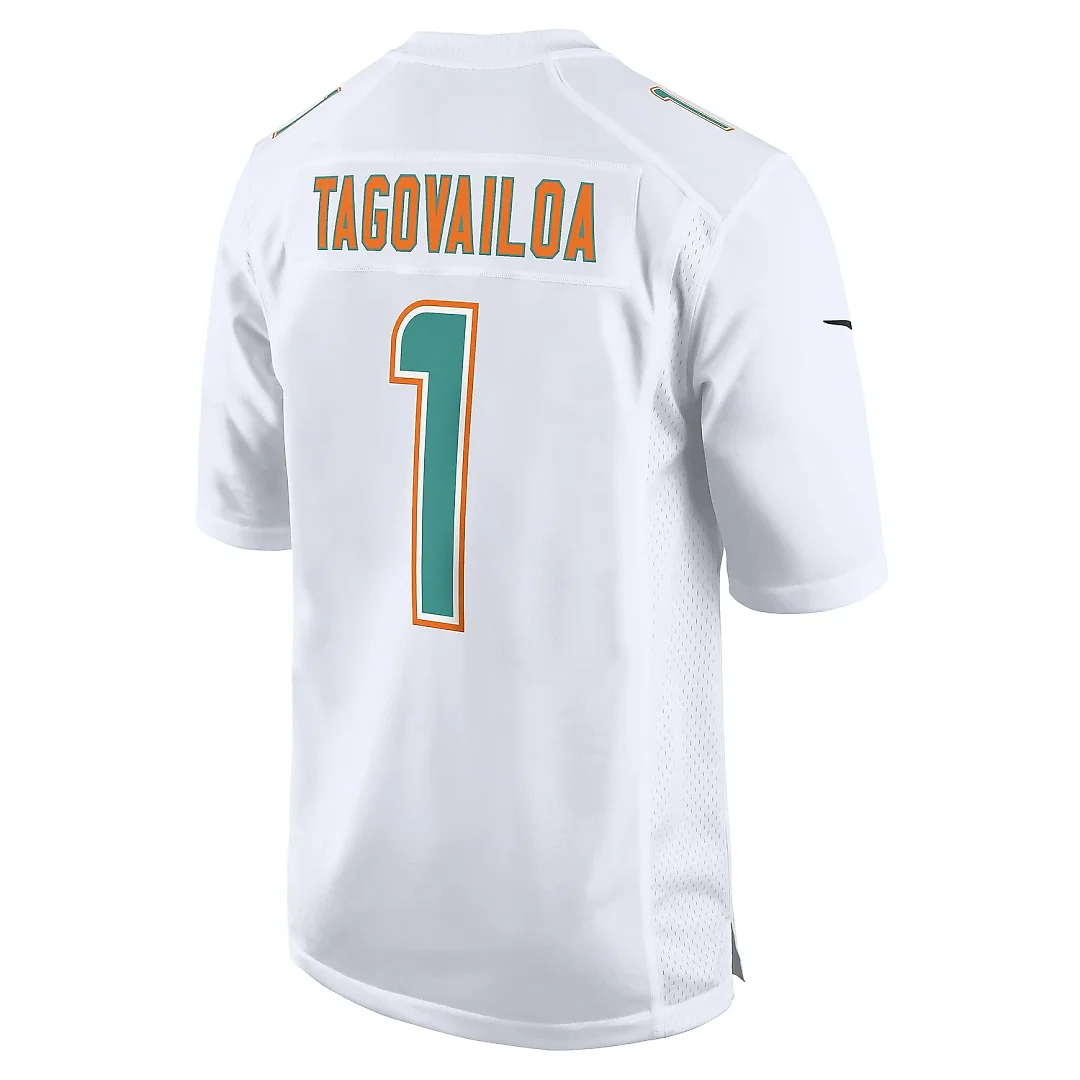 Zennovawear Men's Miami Dolphins Tua Tagovailoa White Fashion Game Jersey