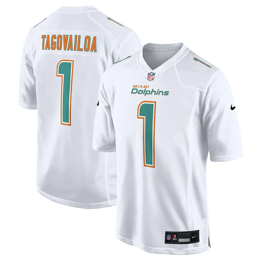 Zennovawear Men's Miami Dolphins Tua Tagovailoa White Fashion Game Jersey