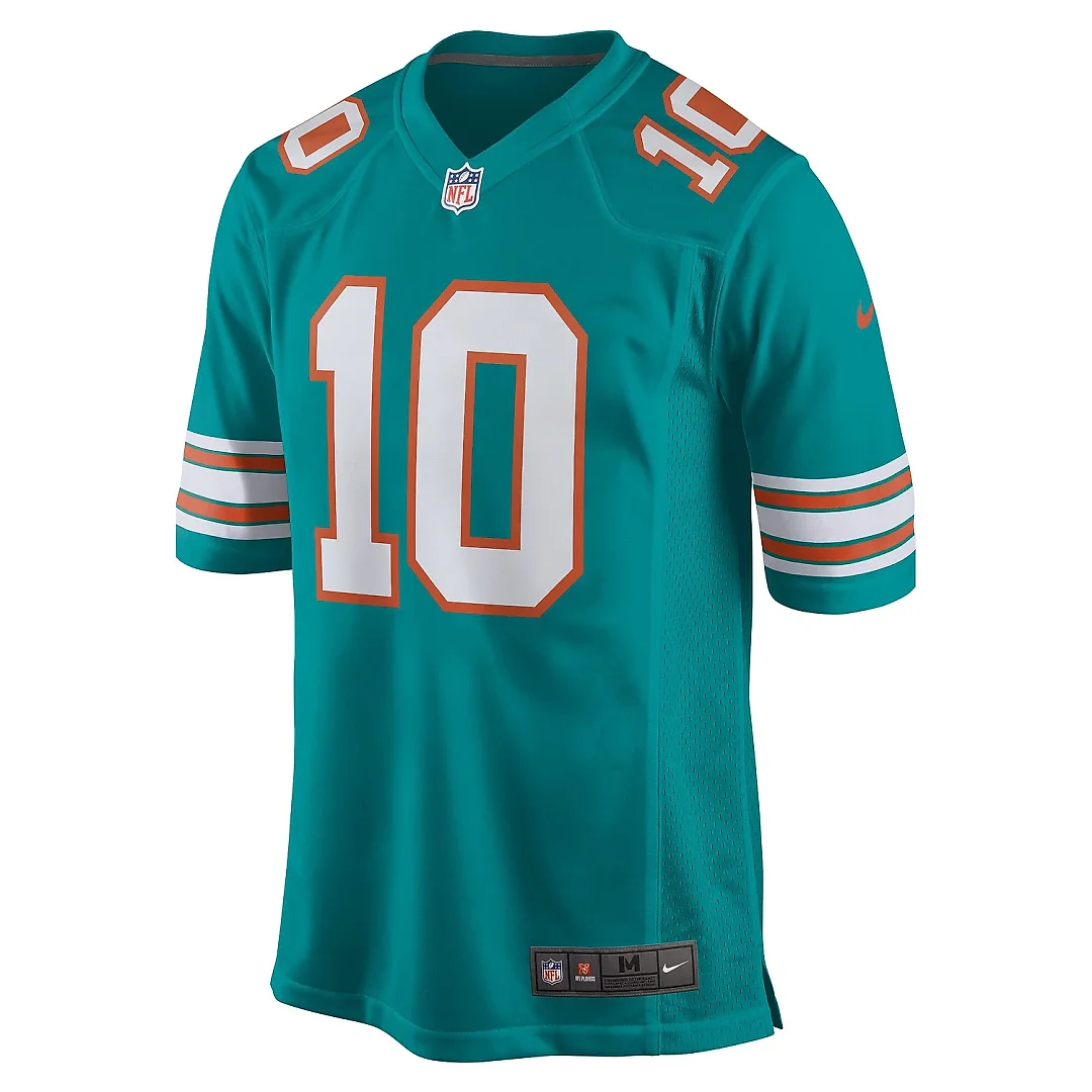 Zennovawear Men's Miami Dolphins Tyreek Hill Aqua Alternate Game Jersey