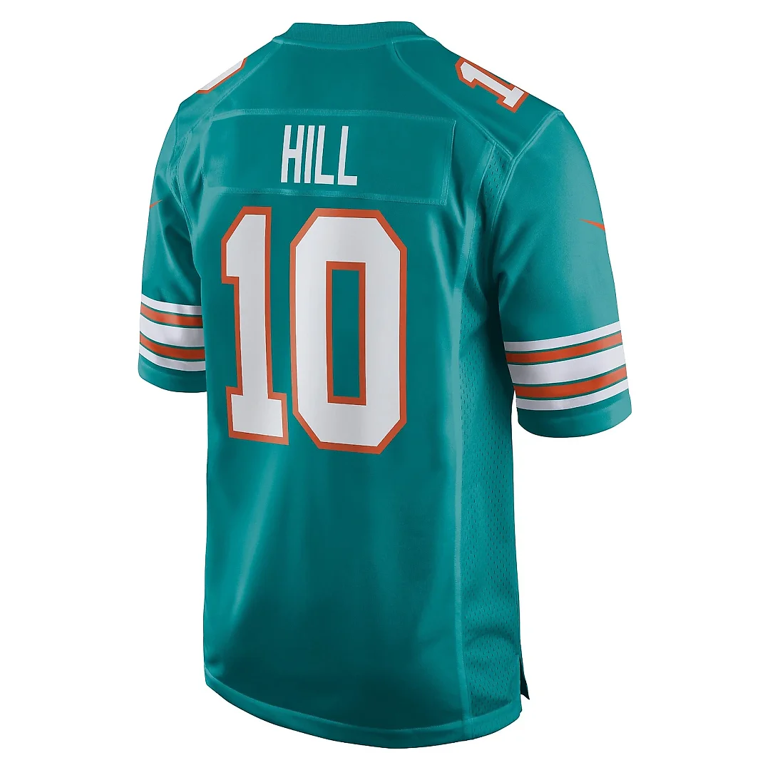 Zennovawear Men's Miami Dolphins Tyreek Hill Aqua Alternate Game Jersey