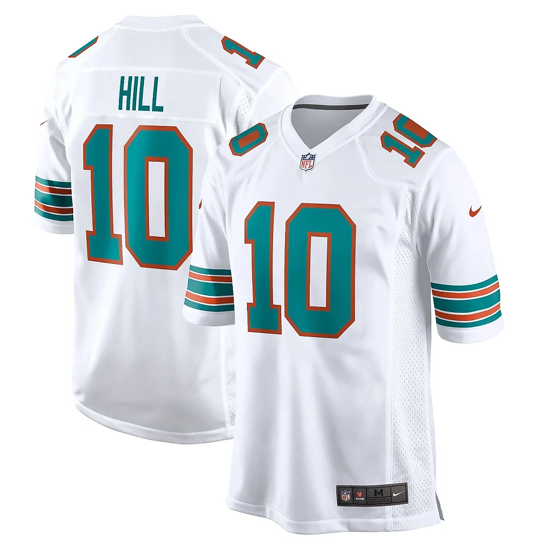 Zennovawear Men's Miami Dolphins Tyreek Hill White Alternate Game Jersey