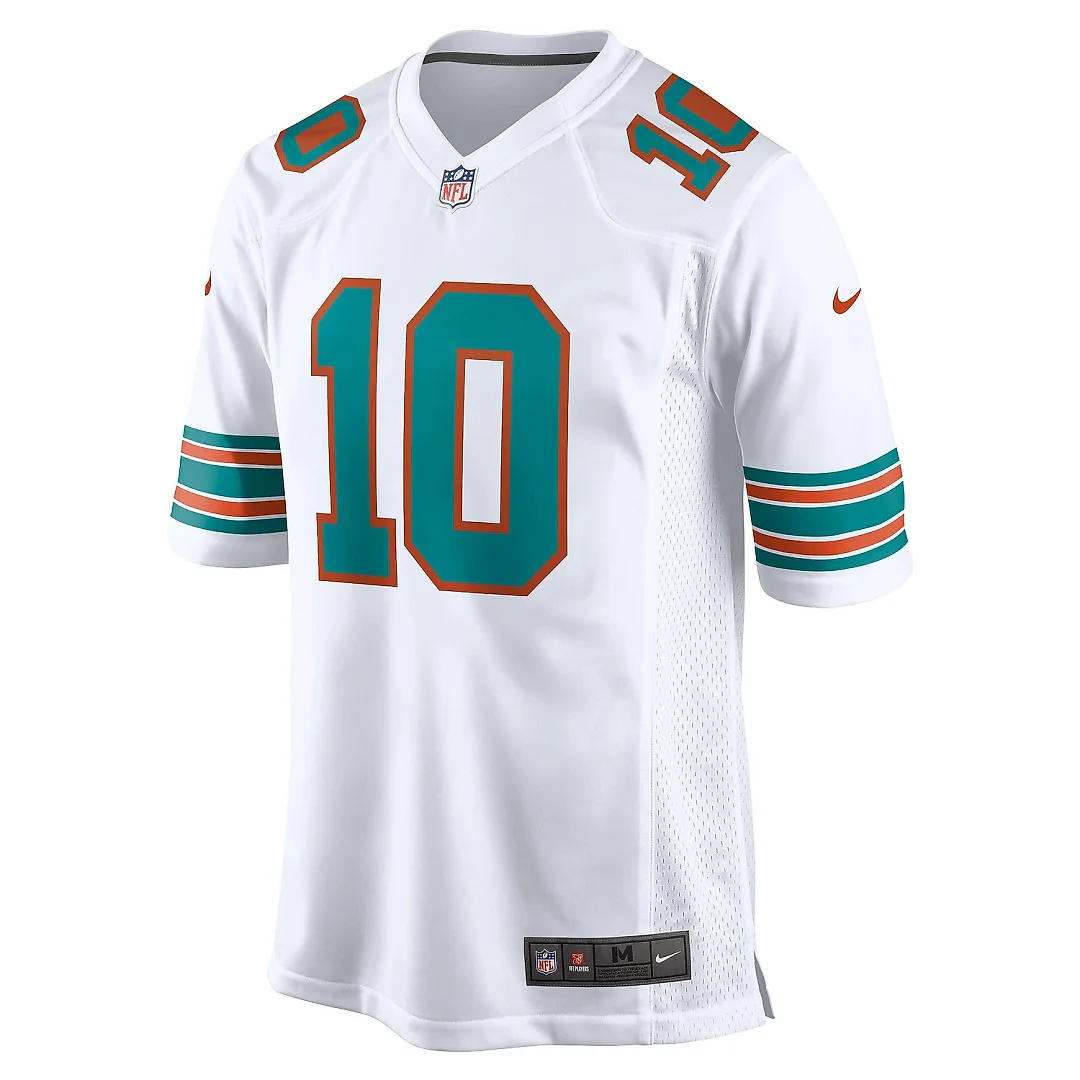 Zennovawear Men's Miami Dolphins Tyreek Hill White Alternate Game Jersey