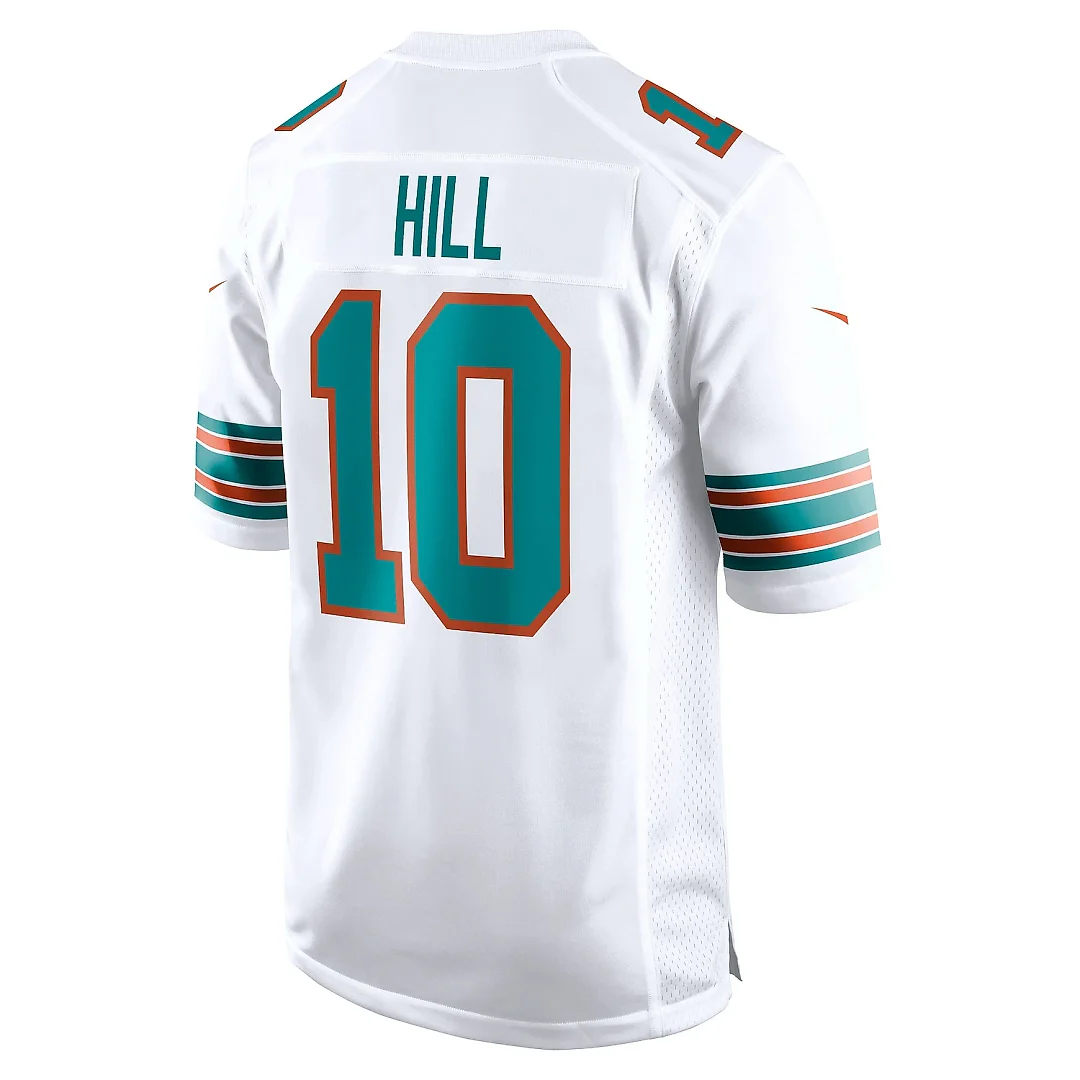 Zennovawear Men's Miami Dolphins Tyreek Hill White Alternate Game Jersey