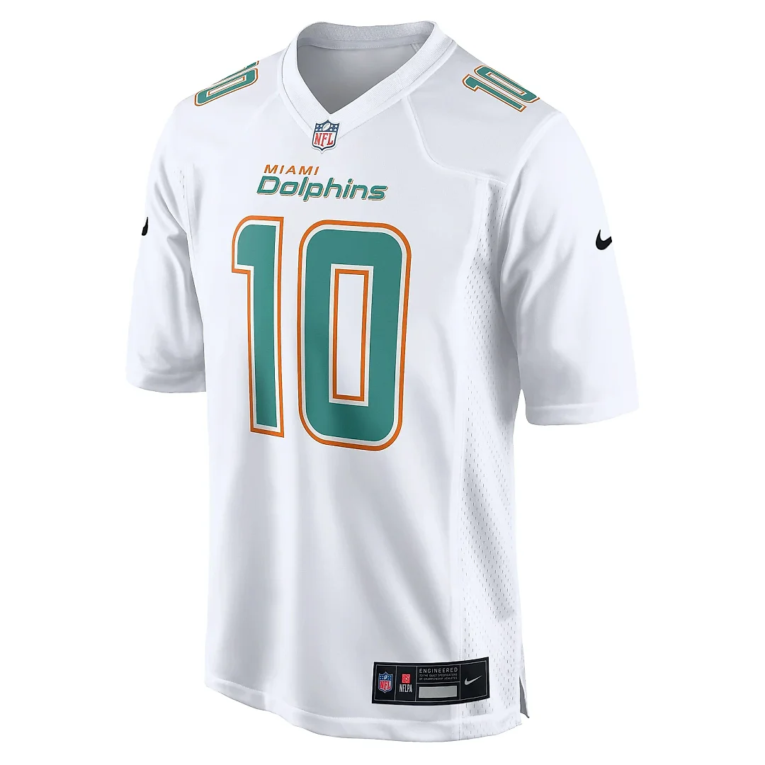 Zennovawear Men's Miami Dolphins Tyreek Hill White Fashion Game Jersey