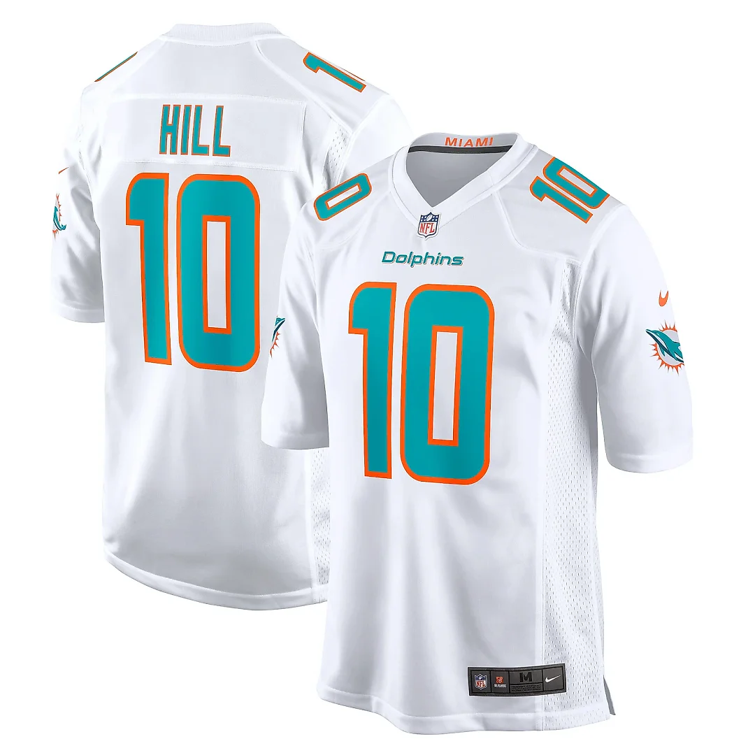 Zennovawear Men's Miami Dolphins Tyreek Hill White Game Jersey