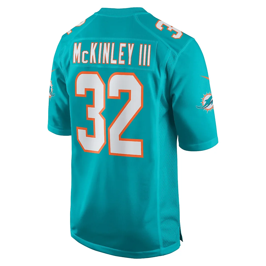 Zennovawear Men's Miami Dolphins Verone McKinley III Aqua Game Player Jersey