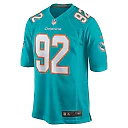 Zennovawear Men's Miami Dolphins Zach Sieler Aqua Game Jersey