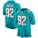 Zennovawear Men's Miami Dolphins Zach Sieler Aqua Game Jersey