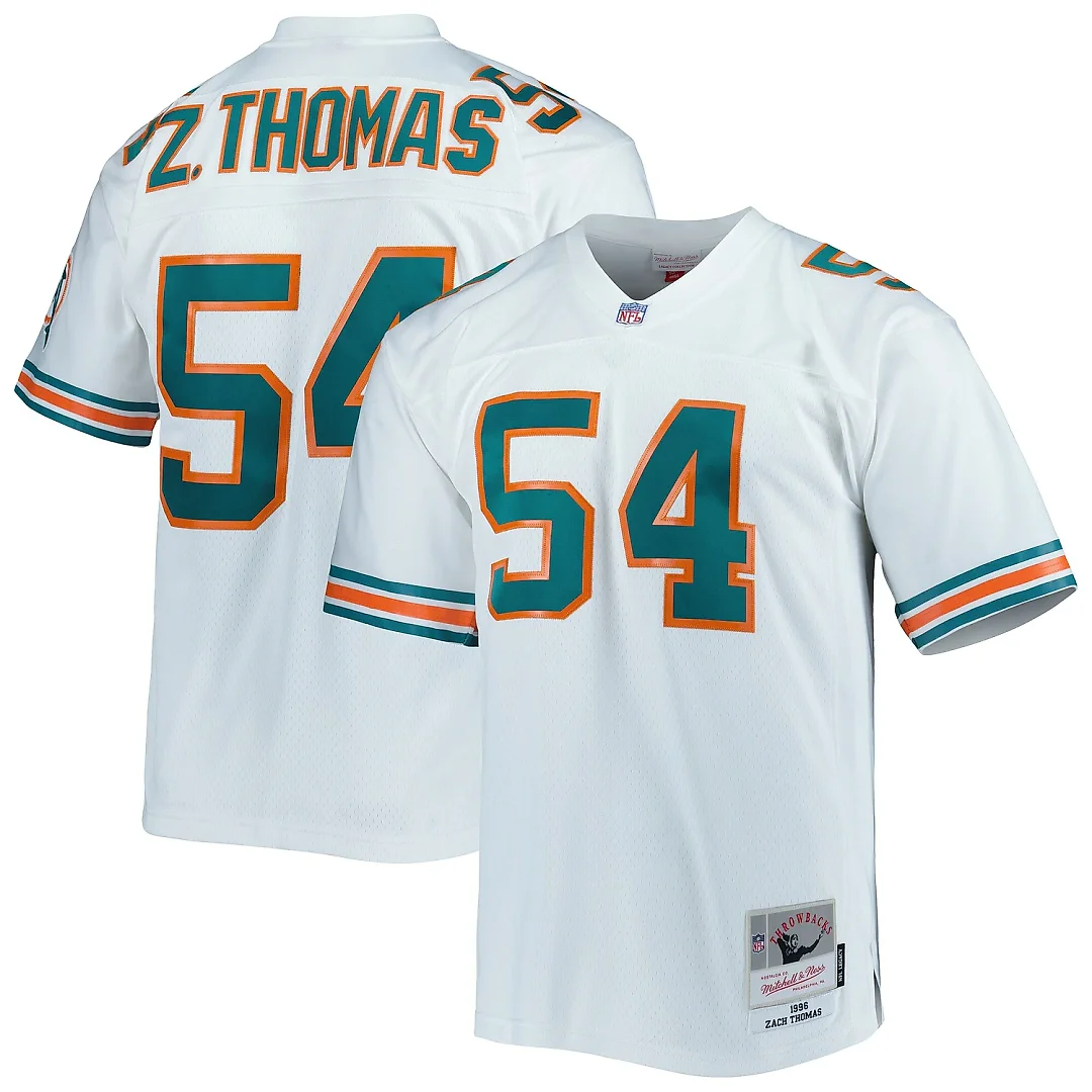 Zennovawear Men's Miami Dolphins Zach Thomas Mitchell & Ness White Legacy Jersey